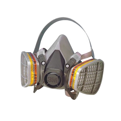 หน้ากากกรองฝุ่นไส้กรองคู่ กลาง 3M 6200